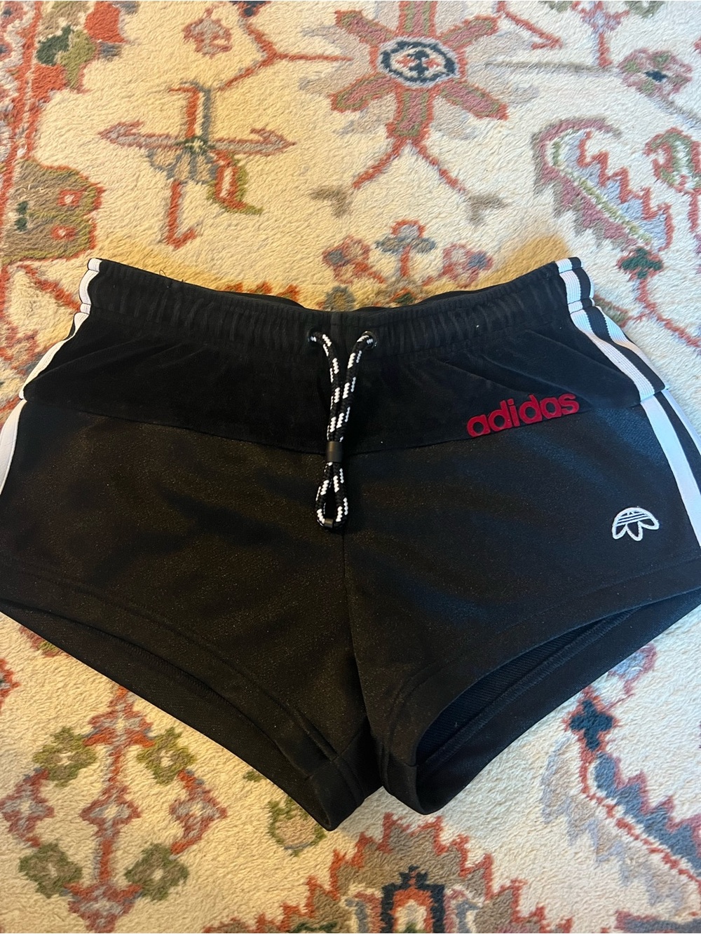 adidas Women’s Black Athletic Shorts with Drawstring Alexander wang